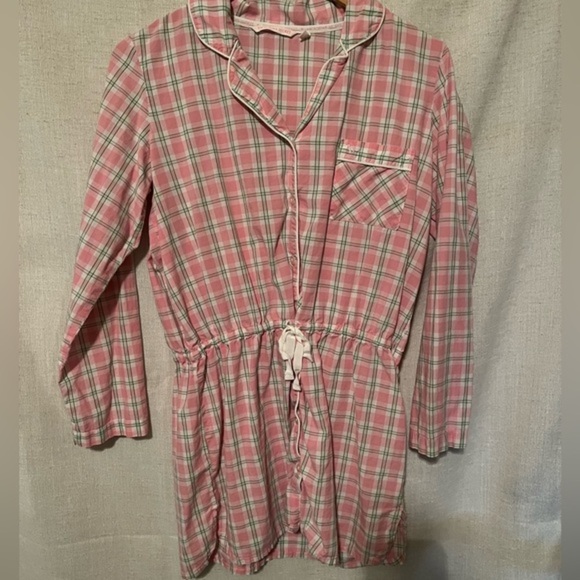 Victoria's Secret Plaid Pajama Shirt Size Small - Picture 1 of 14